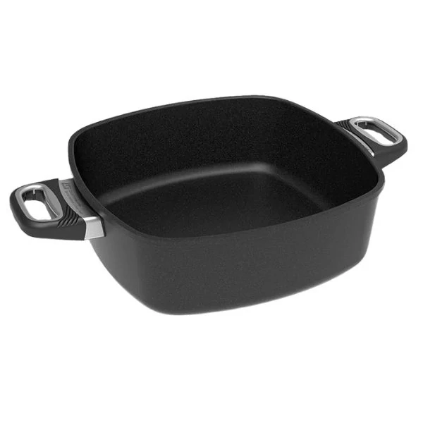 AMT Gastroguss BESTPAN LOTAN – titanový hranatý hrnec / pekáč 28 × 28 × 9 cm s víkem induction